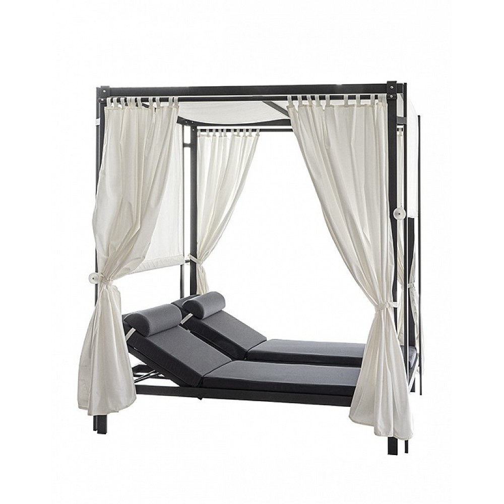 Fabio/Full Extras Day Bed Anthracite - Αλουμίνιο - 204x174x220 cm