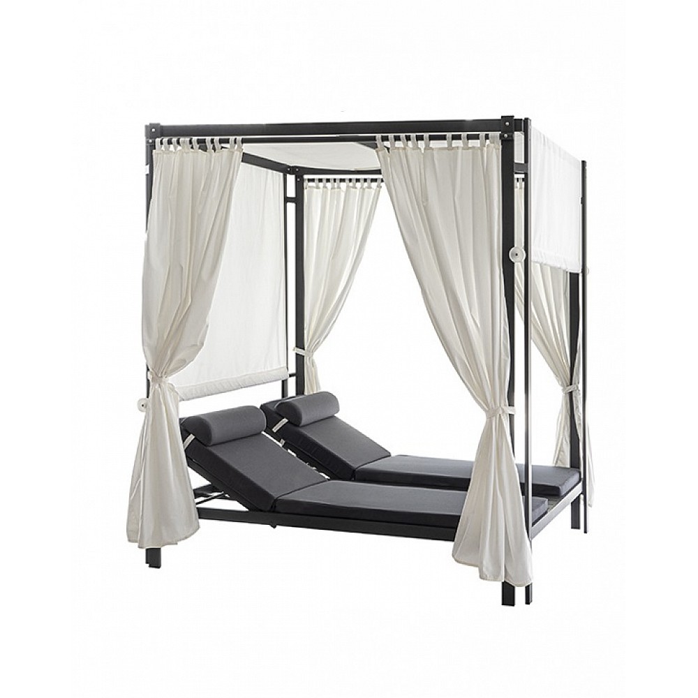 Fabio/Full Extras Day Bed Anthracite - Αλουμίνιο - 204x174x220 cm