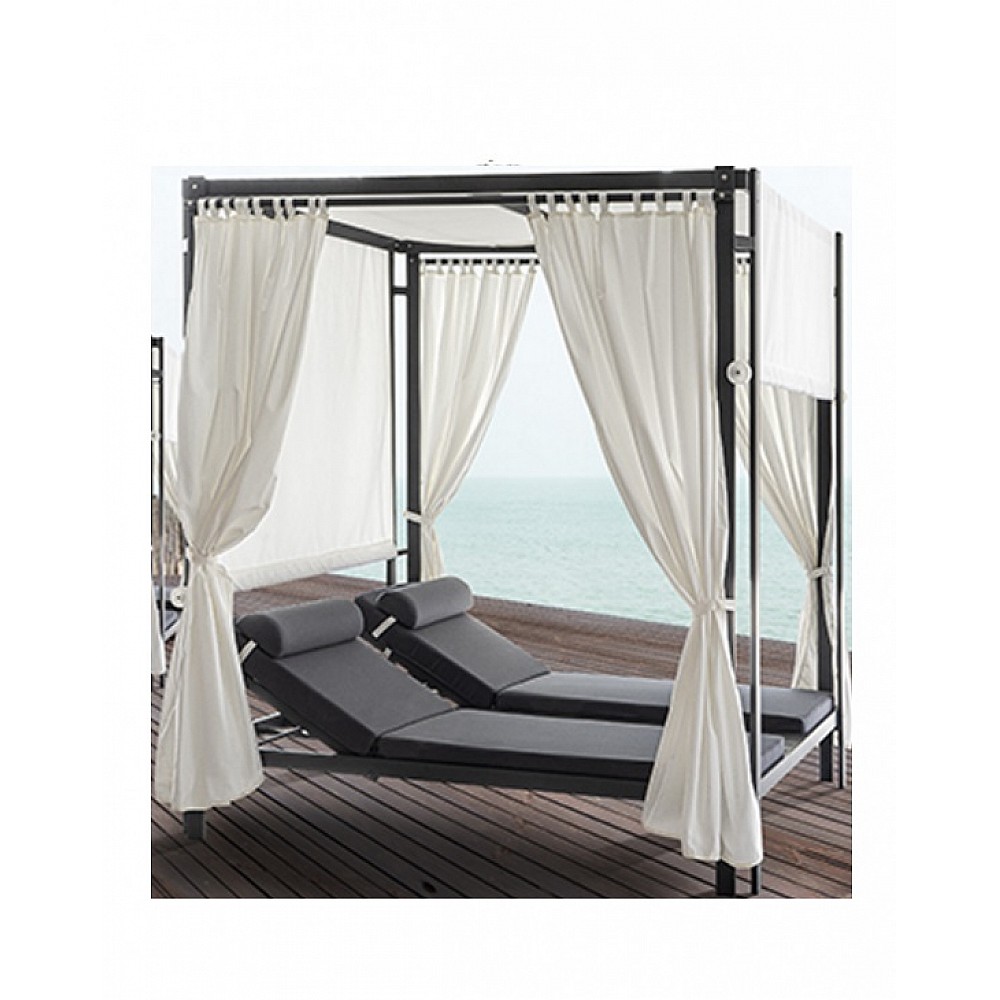 Fabio/Full Extras Day Bed Anthracite - Αλουμίνιο - 204x174x220 cm