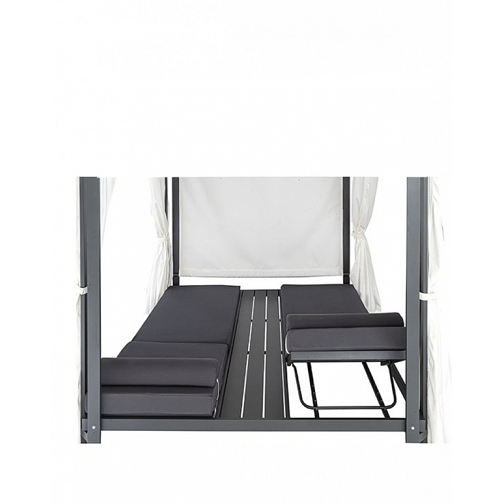 Fabio/Full Extras Day Bed Anthracite - Αλουμίνιο - 204x174x220 cm