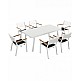 York/D7 Dining Set White - Αλουμίνιο