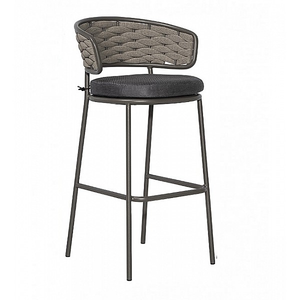 St Tropez/S COM Barstool - Αλουμίνιο - 52x56x103 cm