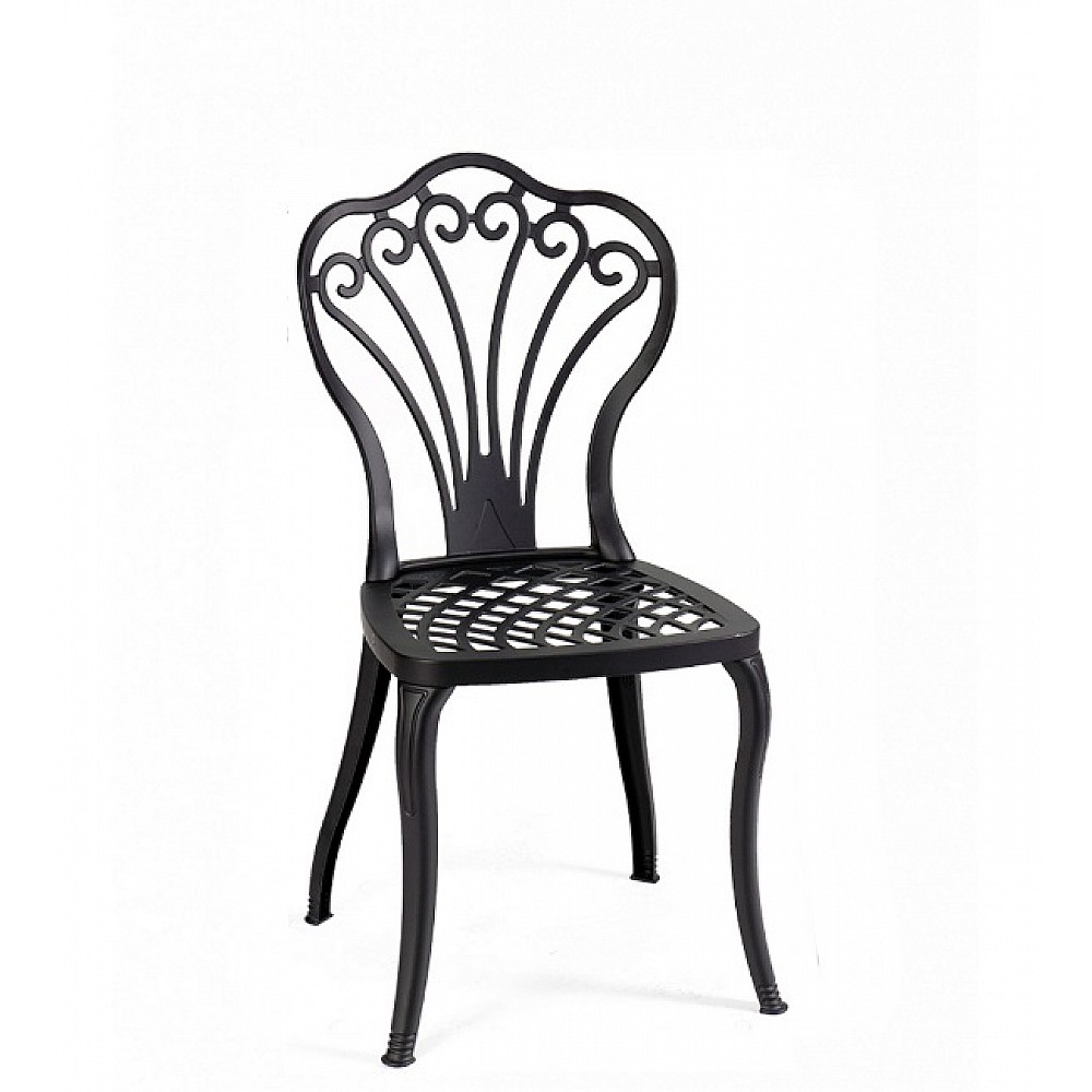 Chair Queen Black - Αλουμίνιο - 56x50x94 cm