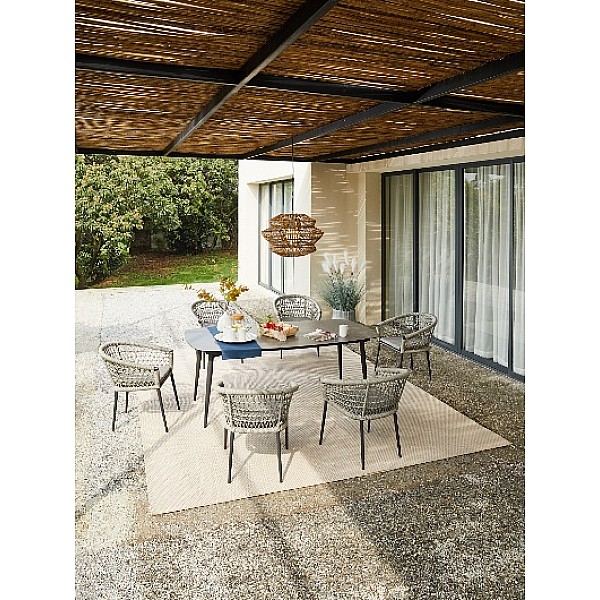 Musses Rope/D7 Dining Set - Αλουμίνιο