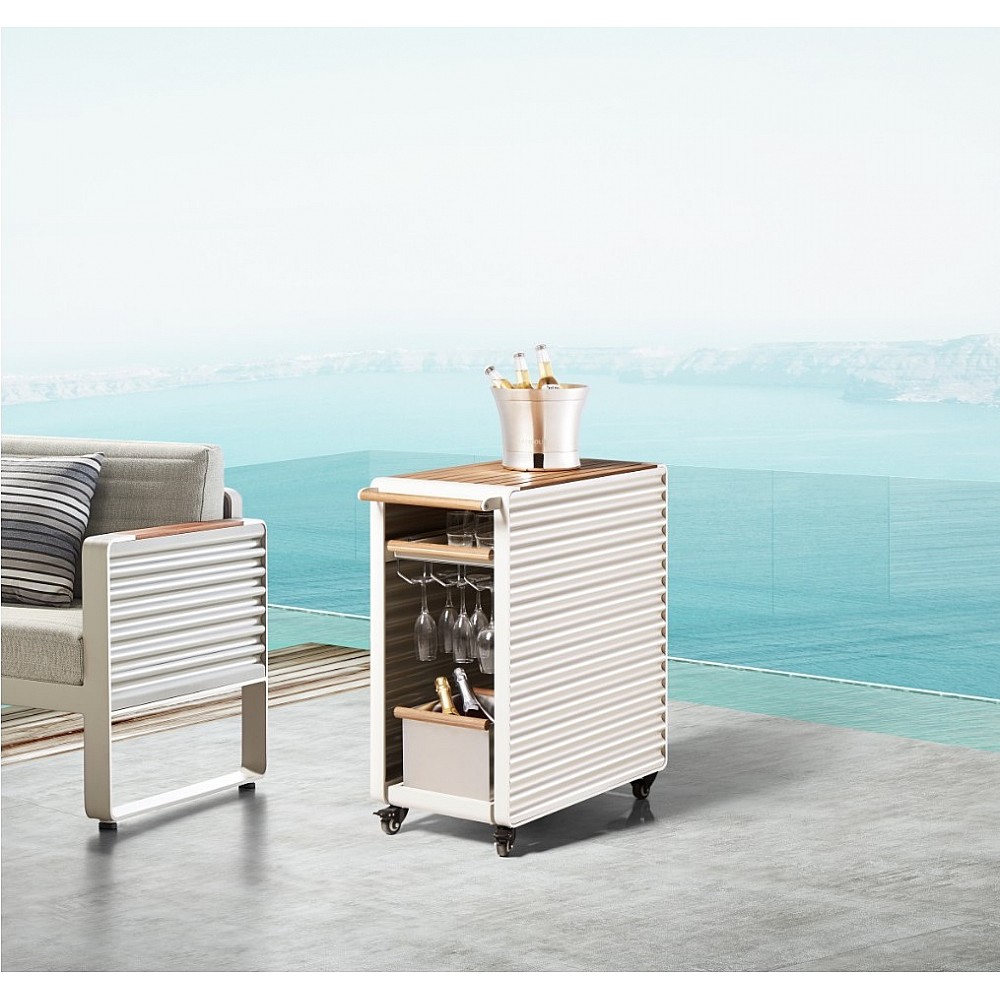 Airport/Bar Trolley Beige/Taupe - Αλουμίνιο - 76.5x40x88 cm