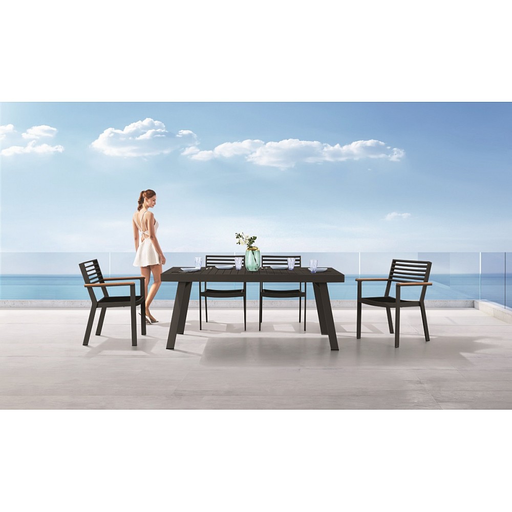 York/D7 Dining Set Anthracite - Αλουμίνιο