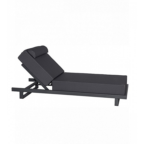 Riviera  Sun-Lounger Anthracite - Αλουμίνιο - 198x75x105 cm