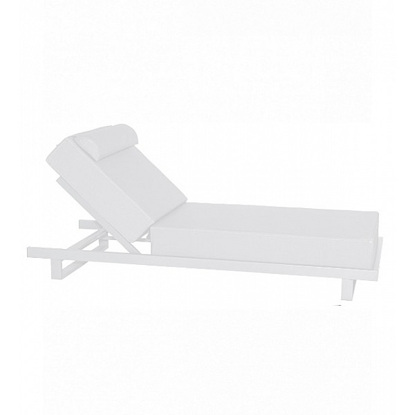 Riviera Sun-Lounger White - Αλουμίνιο - 198x75x105 cm