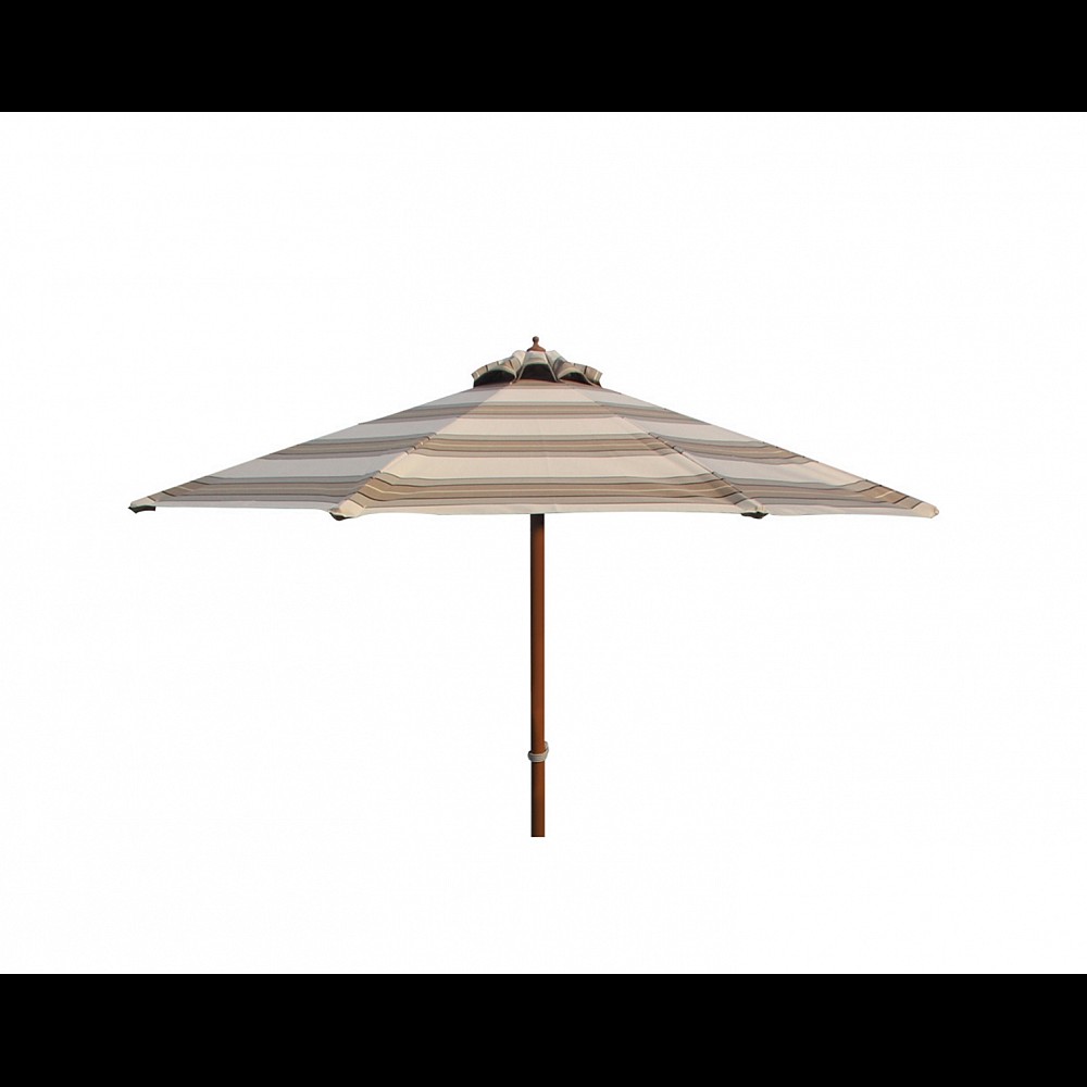 Fiji Umbrella Φ200/8 ALU. Teak-Polyester Beige - Αλουμίνιο - 200x200x0 cm