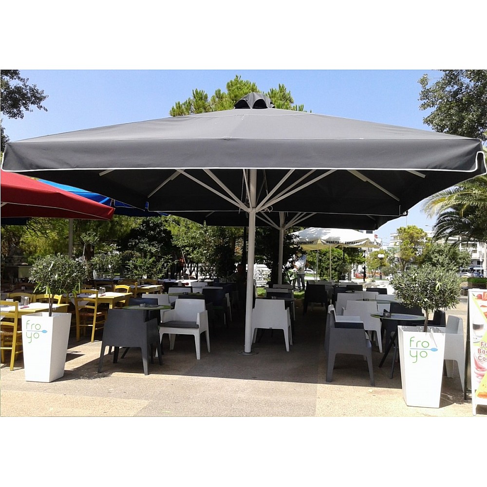 Cabana Umbrella 4x4m with flap - Αλουμίνιο - 400x400x250 cm