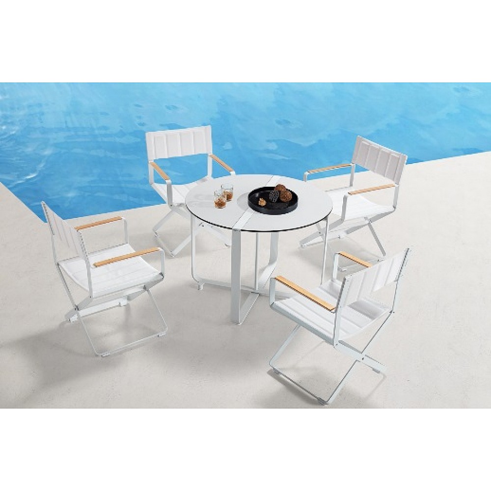 Clint/D5 Dining Set White - Αλουμίνιο