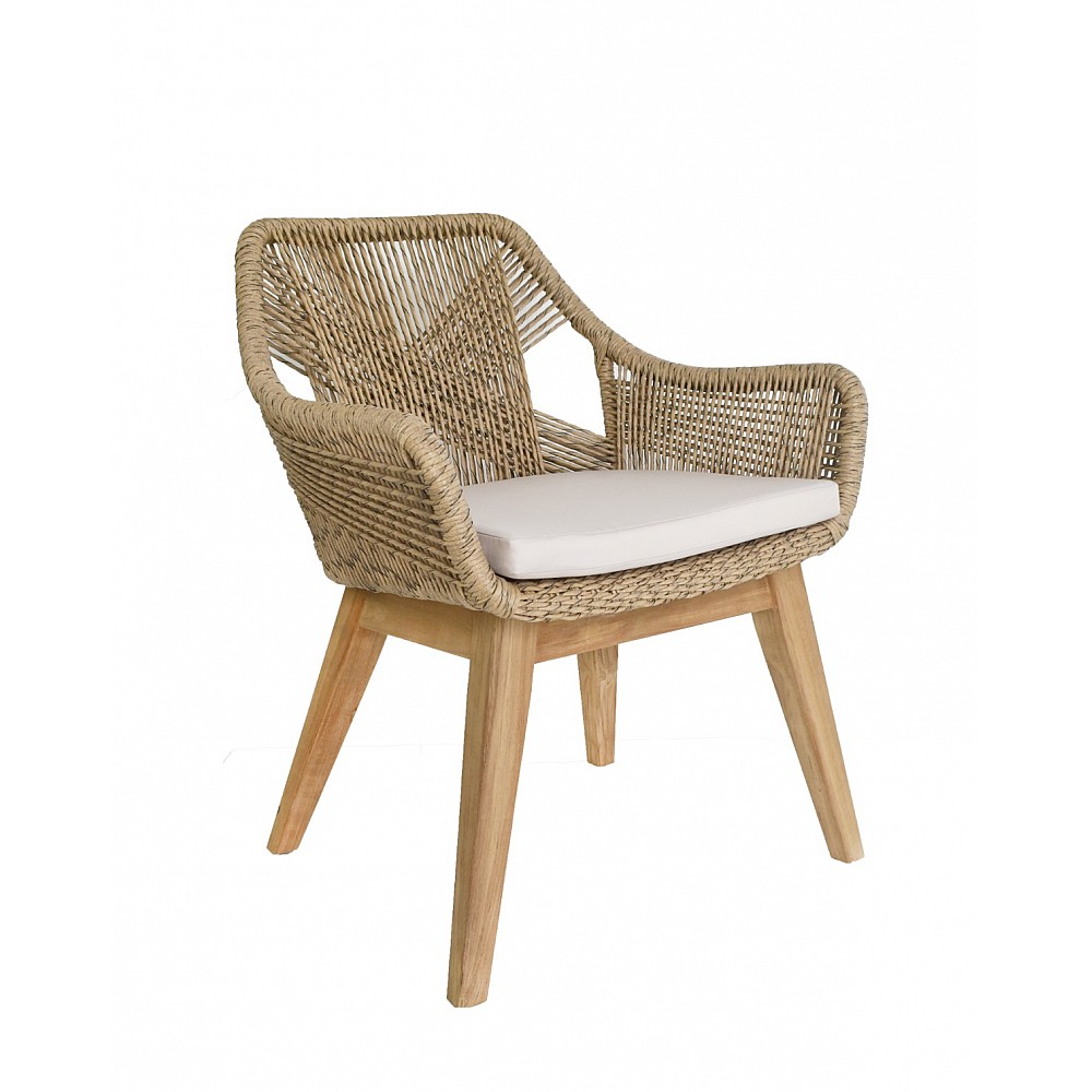 Barbara/Rattan Armchair - Αλουμίνιο - 64x62x77 cm