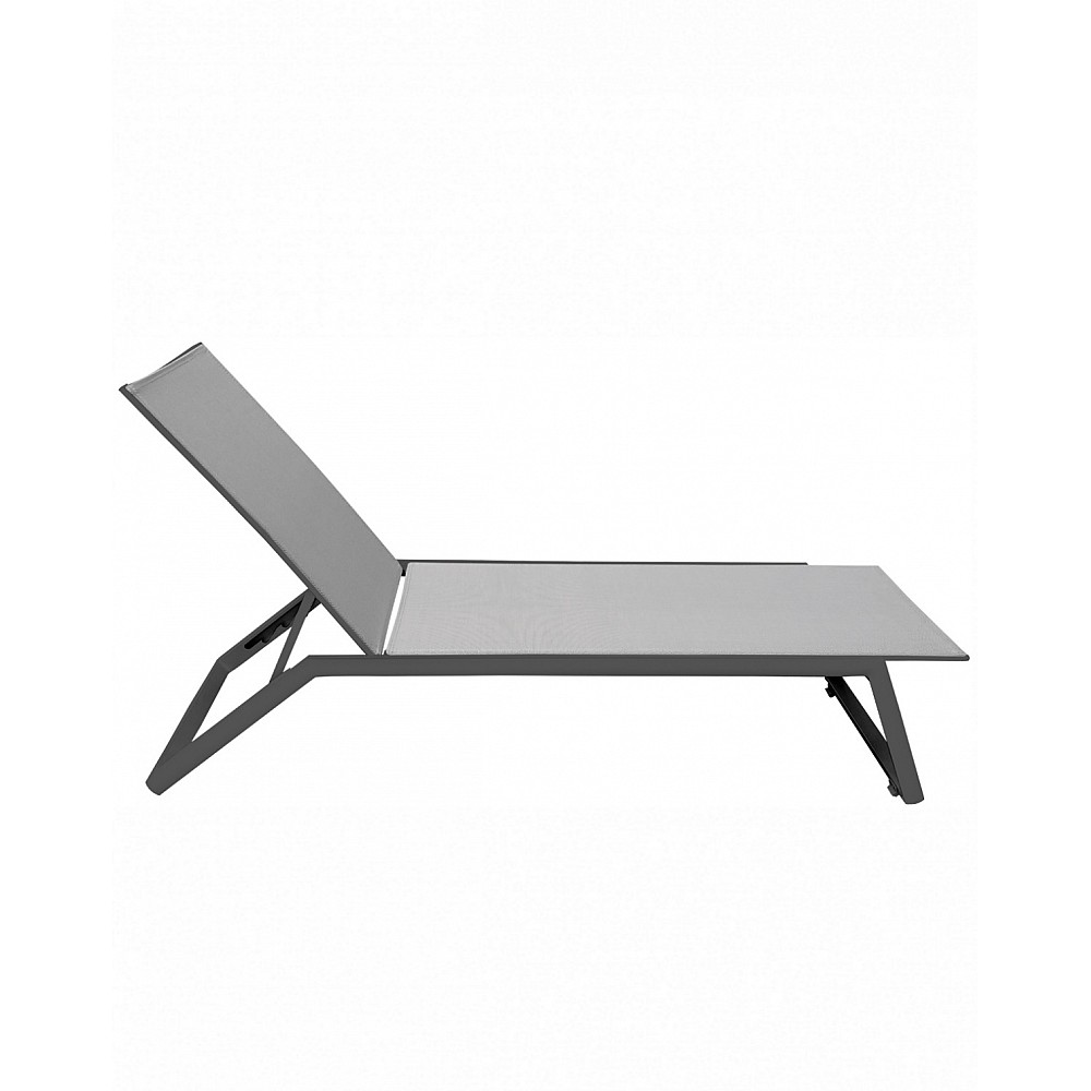 Tulip Sun-Lounger Anthracite - Αλουμίνιο - 200x65x33 cm