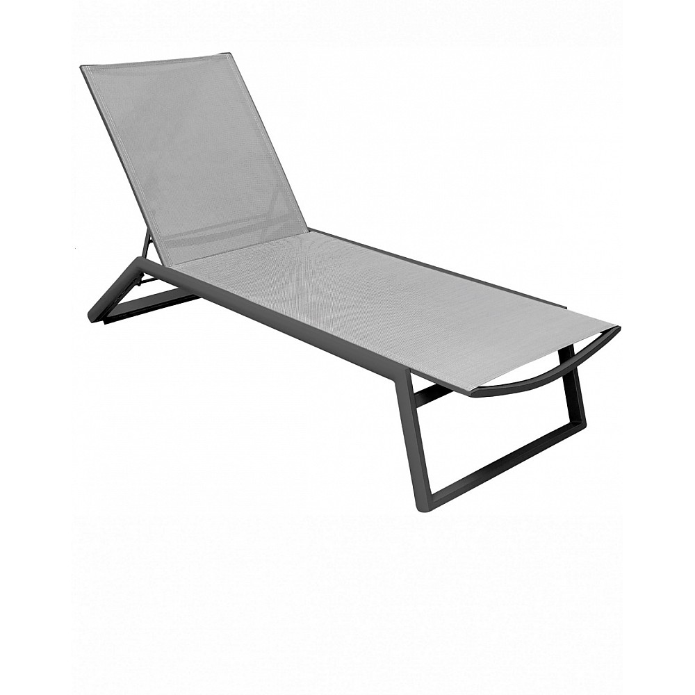 Tulip Sun-Lounger Anthracite - Αλουμίνιο - 200x65x33 cm