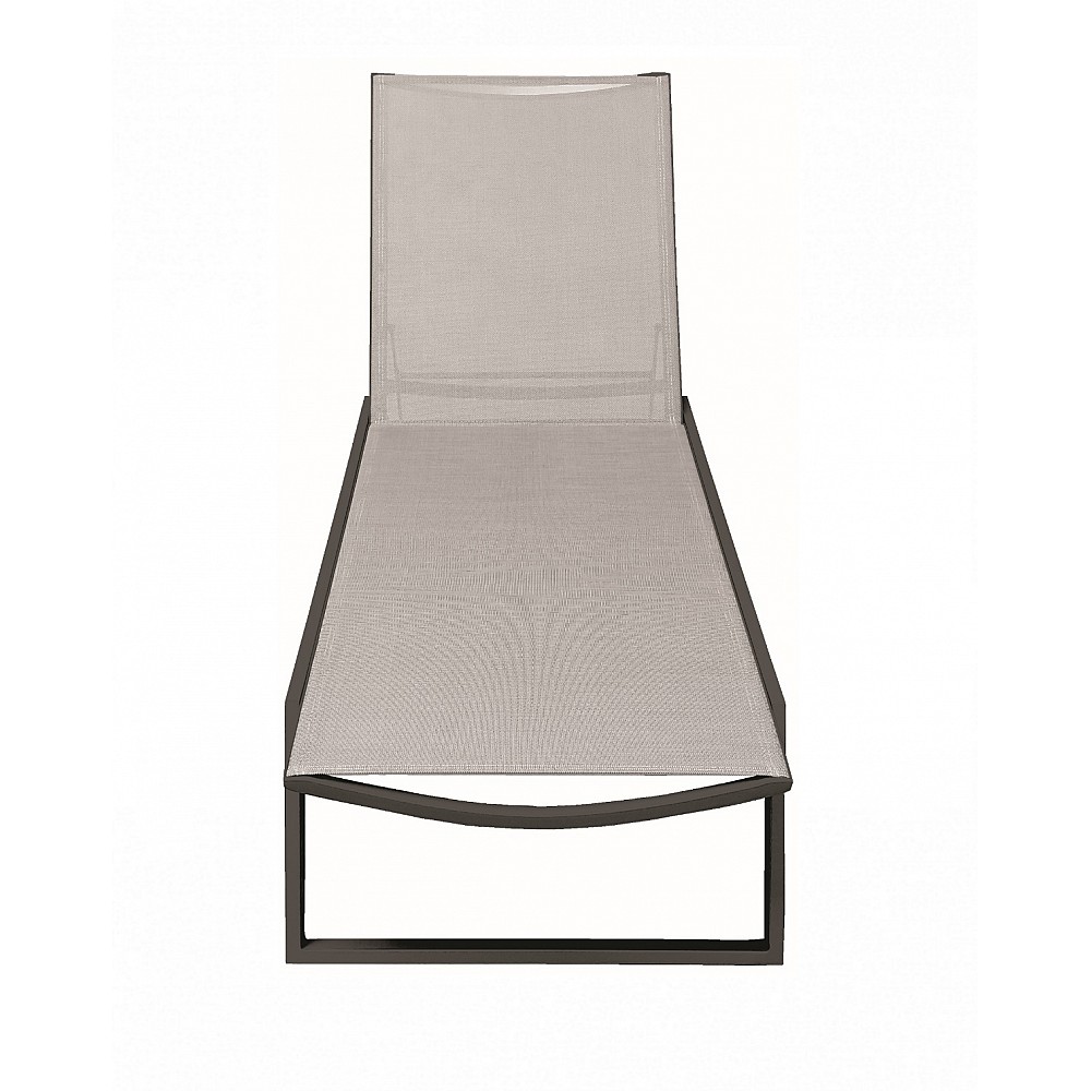 Tulip Sun-Lounger Taupe - Αλουμίνιο - 200x65x33 cm