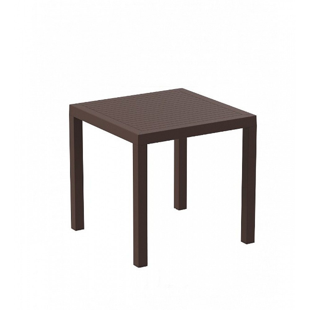 Ares/T80x80cm Table Brown PL - Πολυπροπυλένιο - 80x80x75 cm