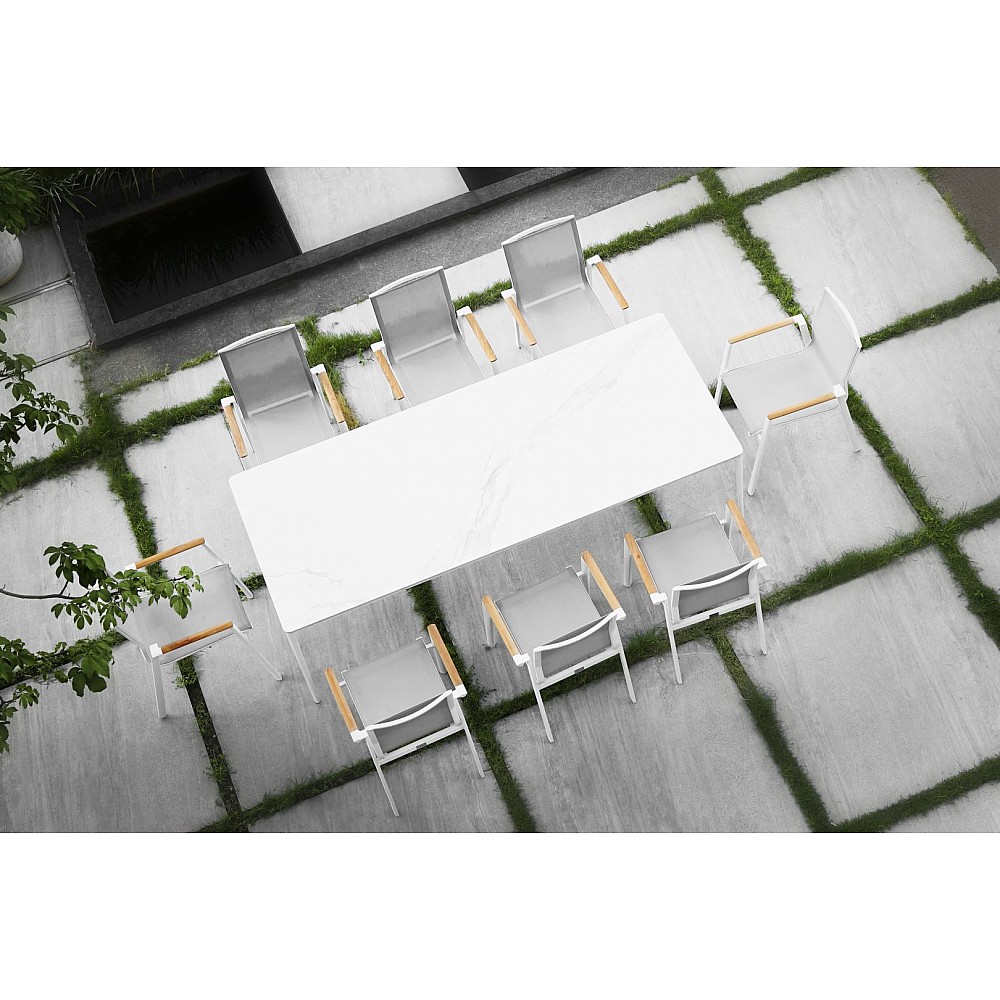 Aspen/D7-White Dining Set - Αλουμίνιο