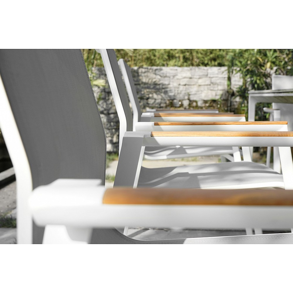 Aspen/D7-White Dining Set - Αλουμίνιο