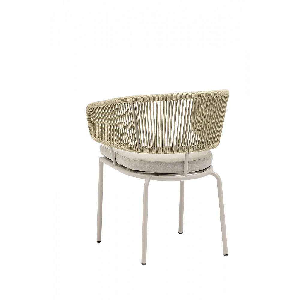 Nancy/P-Beige Armchair - Αλουμίνιο - 56x57x75 cm