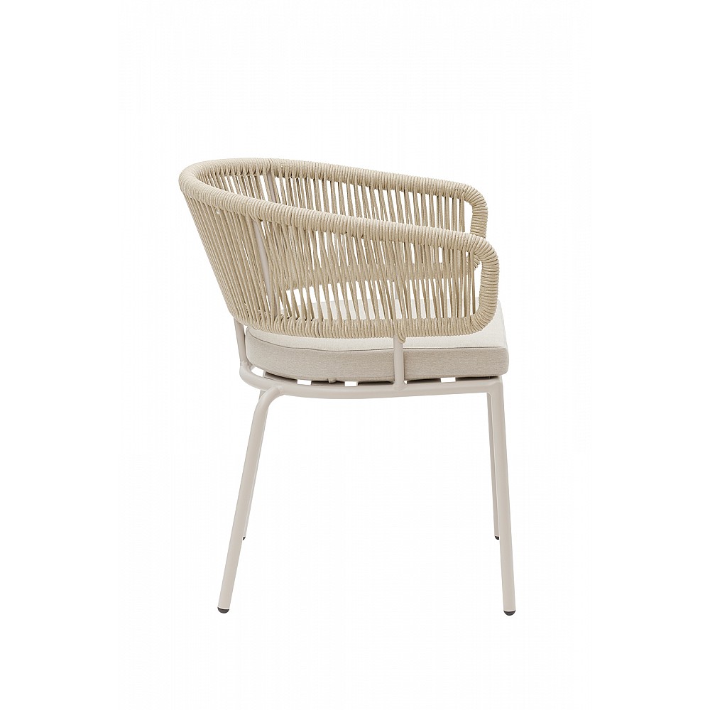 Nancy/P-Beige Armchair - Αλουμίνιο - 56x57x75 cm