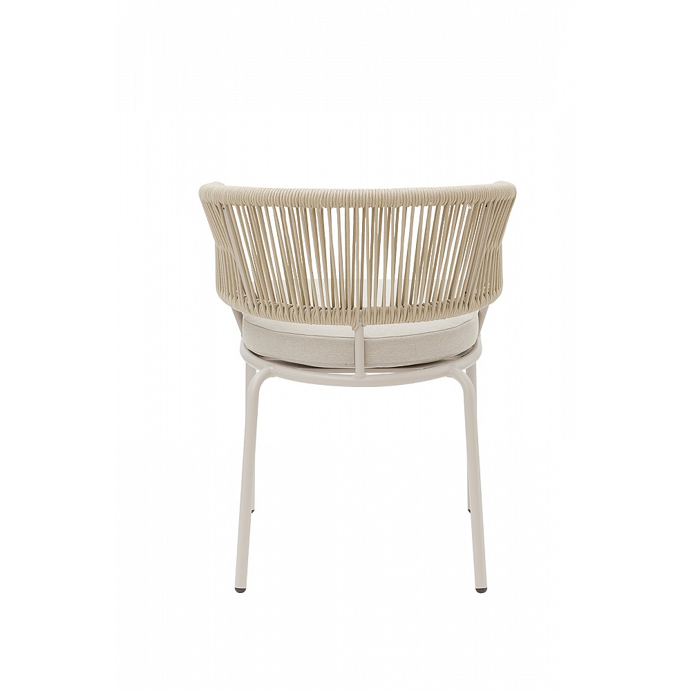 Nancy/P-Beige Armchair - Αλουμίνιο - 56x57x75 cm