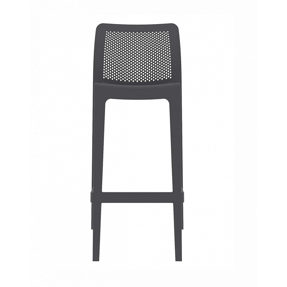 Lisa/S Resin Barstool Anthracite - Πολυπροπυλένιο - 49x51x104 cm