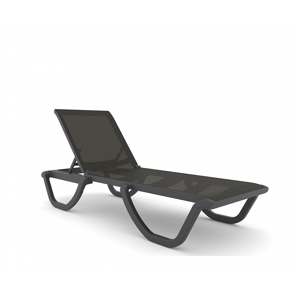 Florence/SL Resin Sun Lounger Anthracite - Πολυπροπυλένιο - 190x69x33 cm