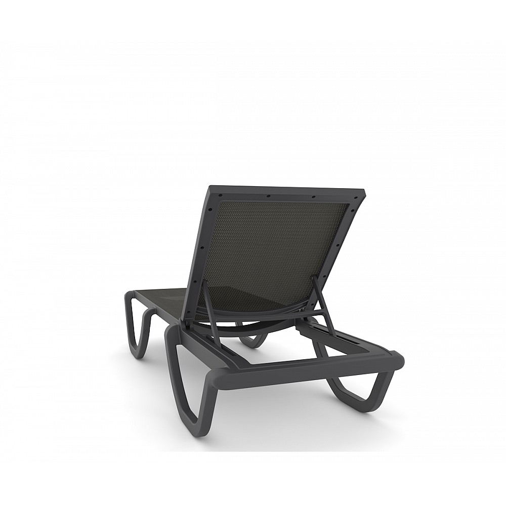 Florence/SL Resin Sun Lounger Anthracite - Πολυπροπυλένιο - 190x69x33 cm