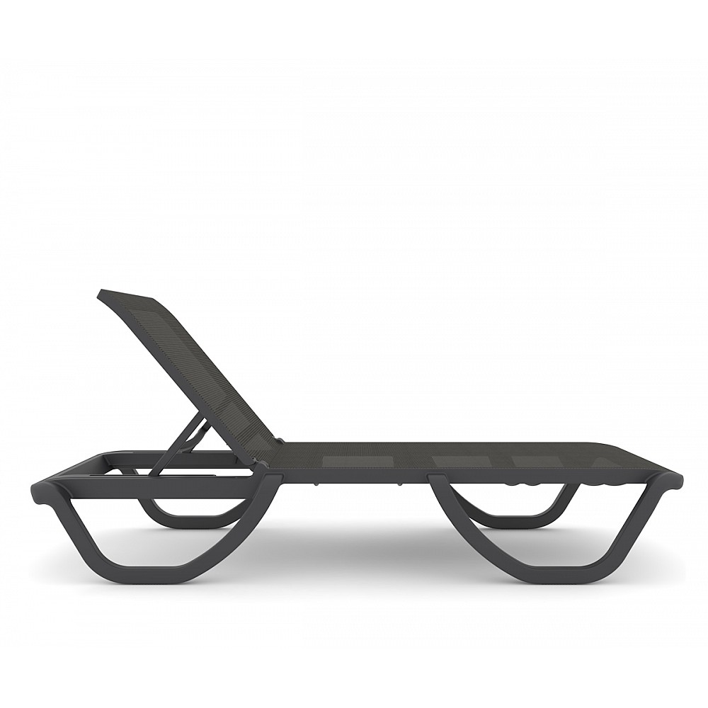 Florence/SL Resin Sun Lounger Anthracite - Πολυπροπυλένιο - 190x69x33 cm