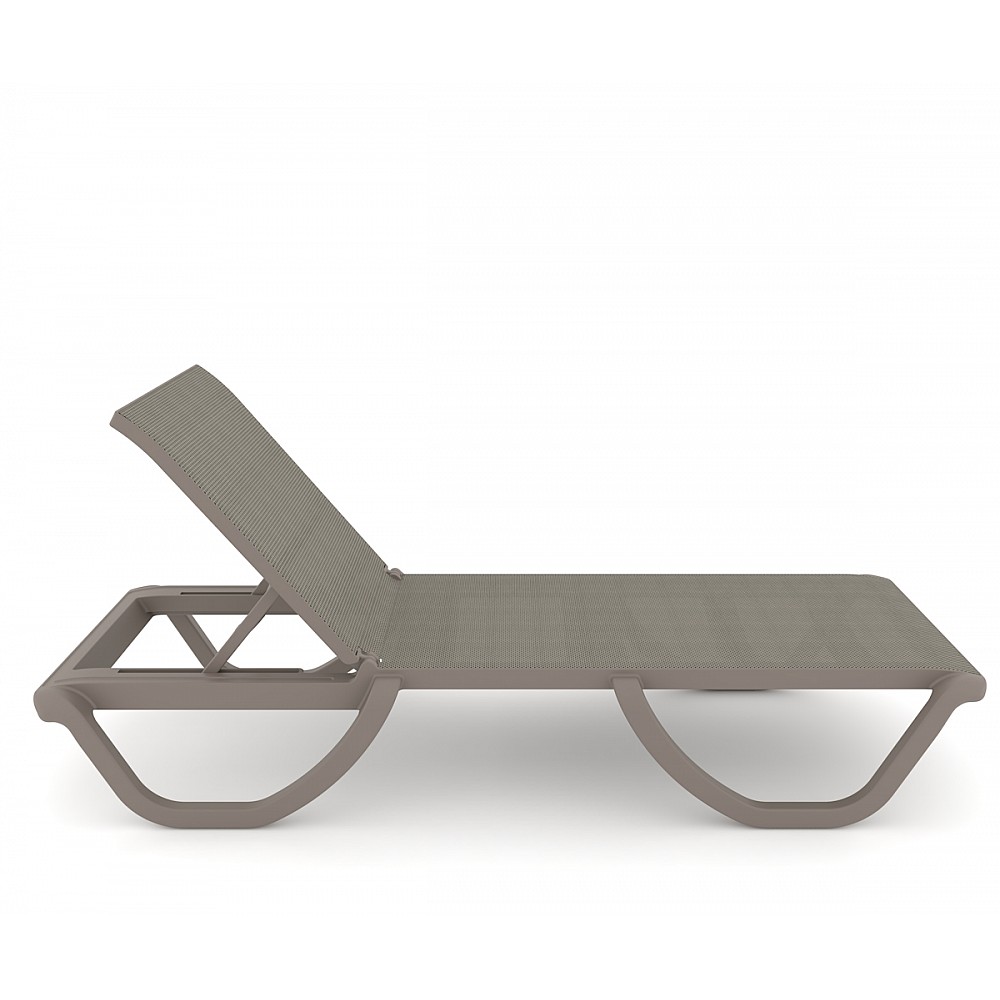 Florence/SL Resin Sun Lounger Cappuccino - Πολυπροπυλένιο - 190x69x33 cm