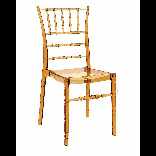 Chiavari/ST Chair Transparent Gold - Πολυκαρμπονικό - 51x45x91 cm