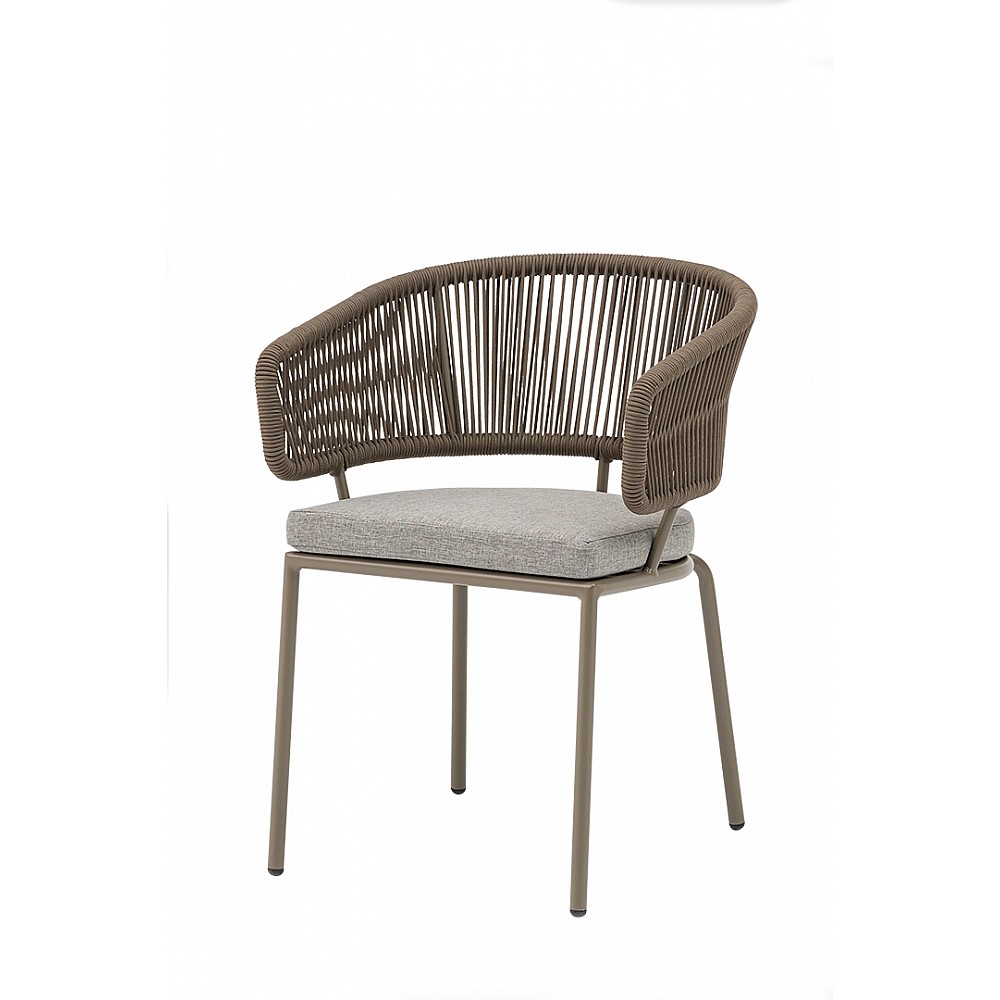 Nancy/P-Taupe Armchair - Αλουμίνιο - 56x57x75 cm