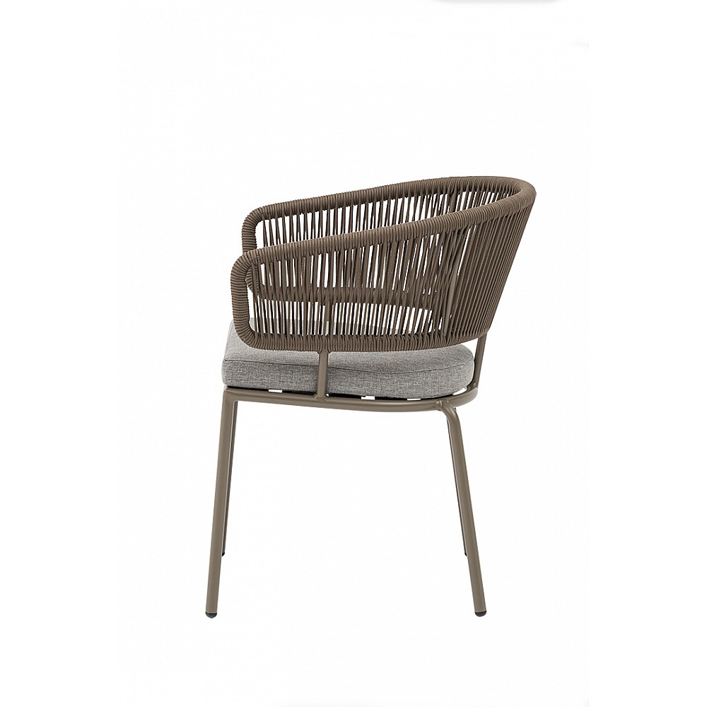 Nancy/P-Taupe Armchair - Αλουμίνιο - 56x57x75 cm