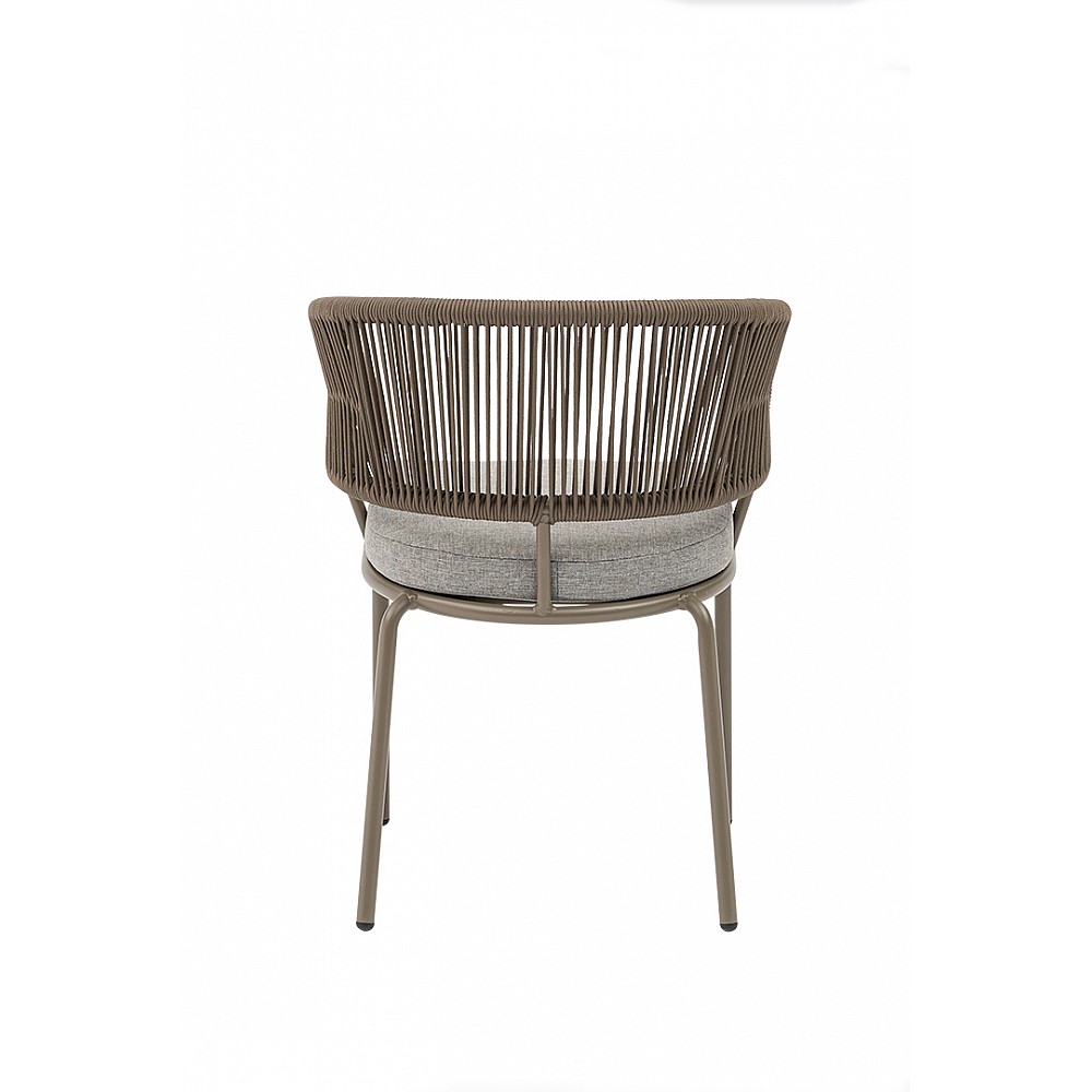 Nancy/P-Taupe Armchair - Αλουμίνιο - 56x57x75 cm