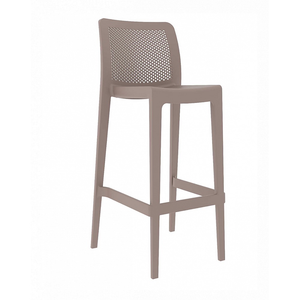 Lisa/S Resin Barstool Cappuccino - Πολυπροπυλένιο - 49x51x104 cm