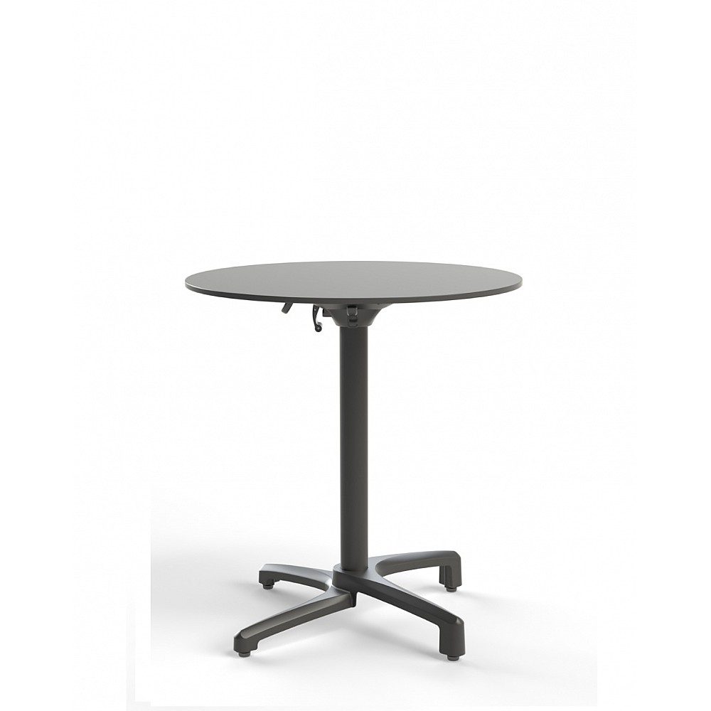 Elsa/R Folding, Table-Base Black - Αλουμίνιο - 60x60x72 cm