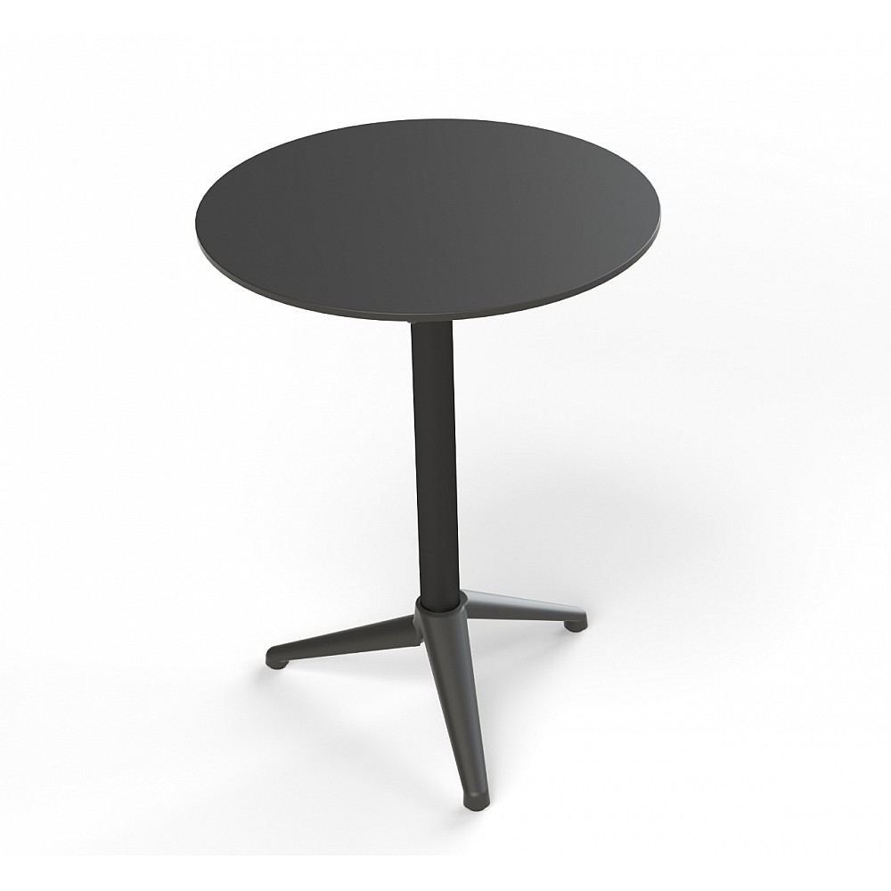 Anna/R Folding, Table-Base Black - Αλουμίνιο - 60x60x72 cm