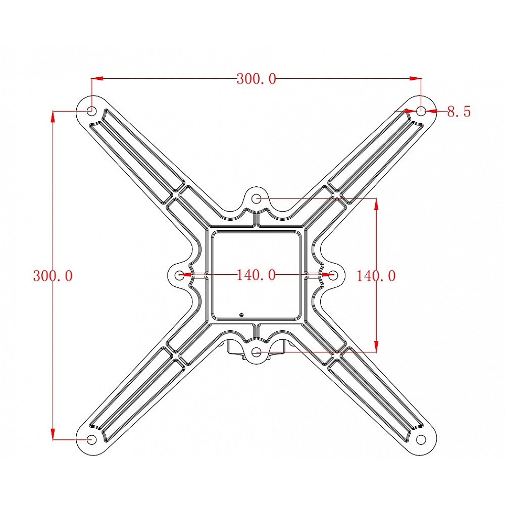 Miffy/R Folding, Table-Base Black FT - Μαντέμι - 60x60x72 cm