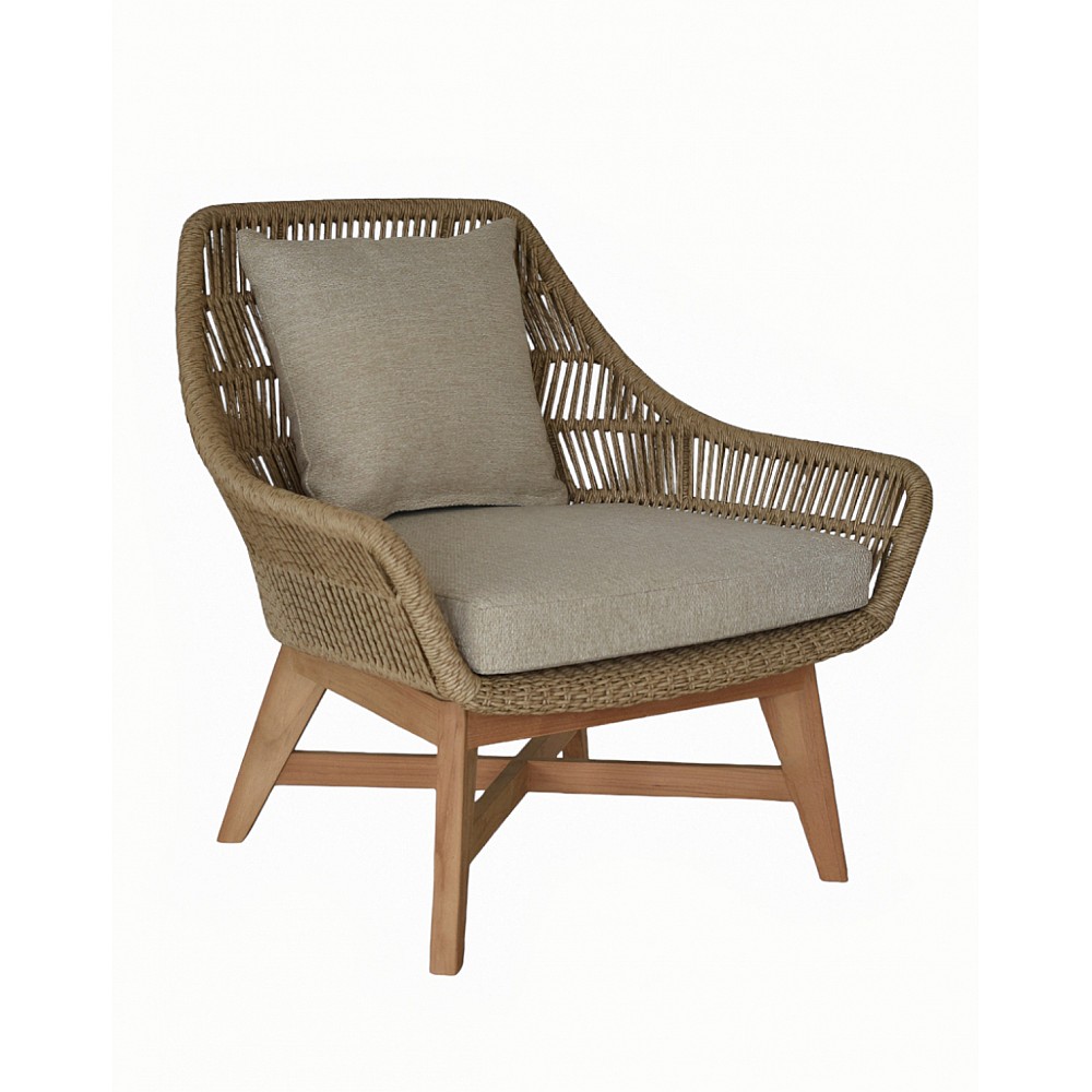 Barbara/L-Rattan Armchair - Αλουμίνιο - 76x59x78 cm