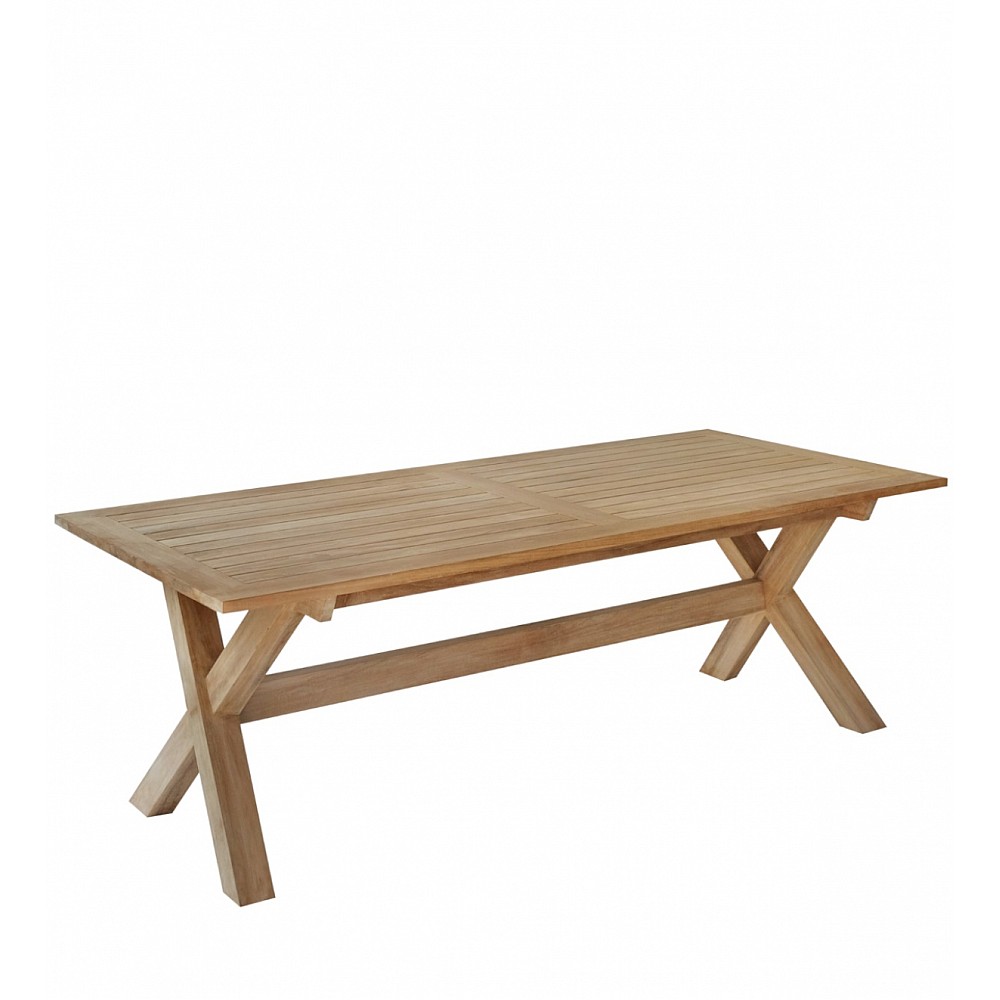 Boston/T 220x100xh.77cm Table Teak - Ξύλο - 220x100x77 cm