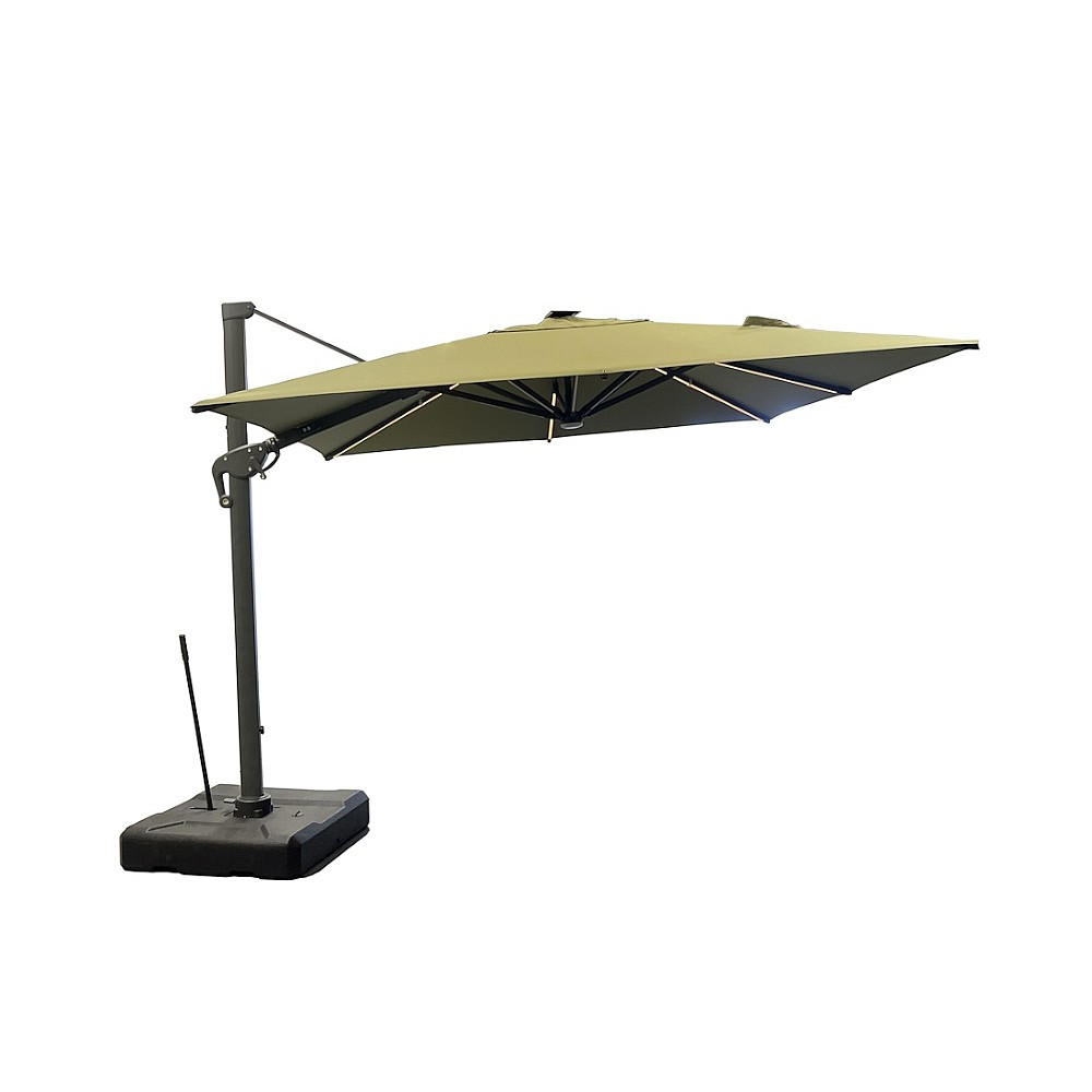 Roma/C DELUXE 3x3m, Alu. Corner Umbrella - Αλουμίνιο - 300x300x300 cm