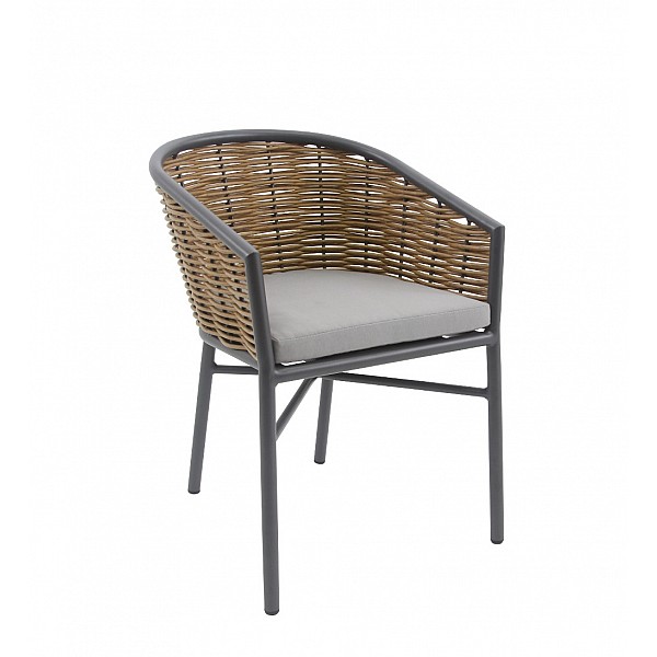 Ripon/P, Alu./Wicker Armchair - Αλουμίνιο - 63x56x80 cm