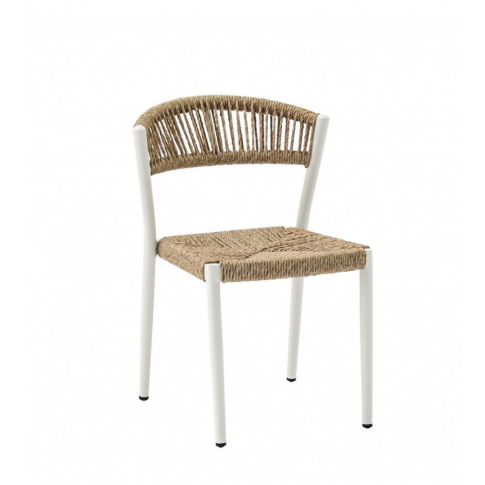 Dijon, Alu./Wicker Armchair - Αλουμίνιο - 59.5x54x77 cm