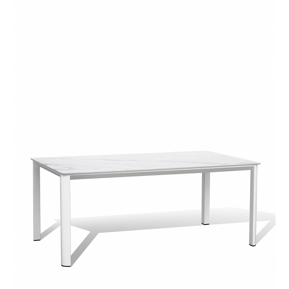 Aspen/T-180x90xh.75cm Table White - Αλουμίνιο - 180x90x75 cm