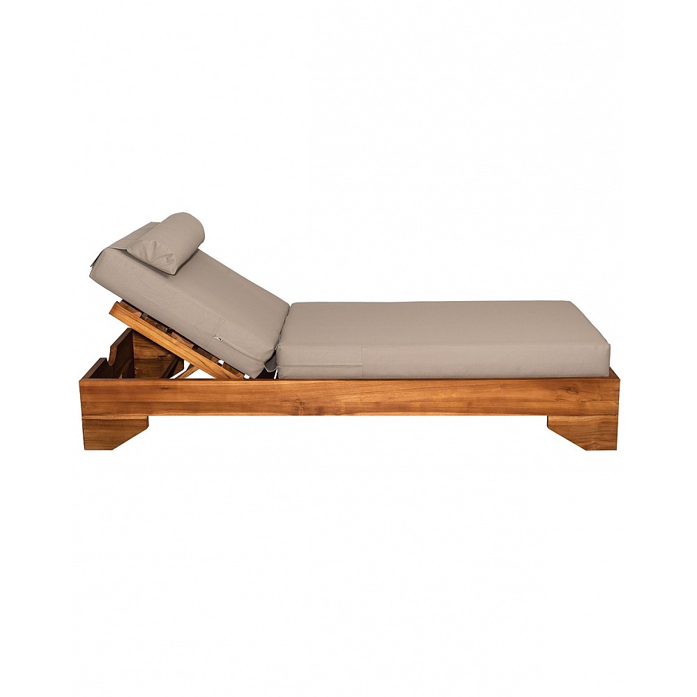 Santero/Cappuccino Sun Lounger Cushion - Ξύλο - 191x70x16 cm