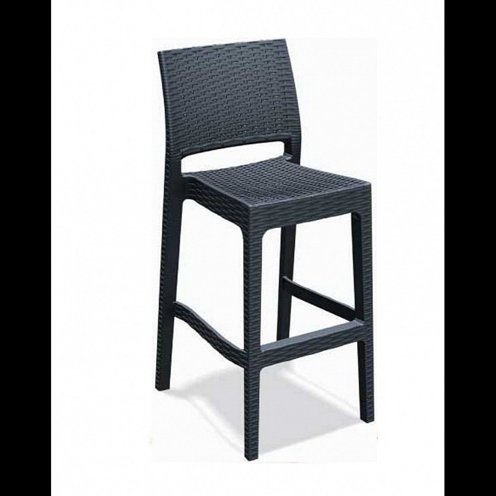 Jamaica/S Dark Grey Barstool - Πολυπροπυλένιο - 51x40x108 cm