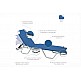 Sun-Lounger Florida/K Blue - Αλουμίνιο - 195x60x29 cm