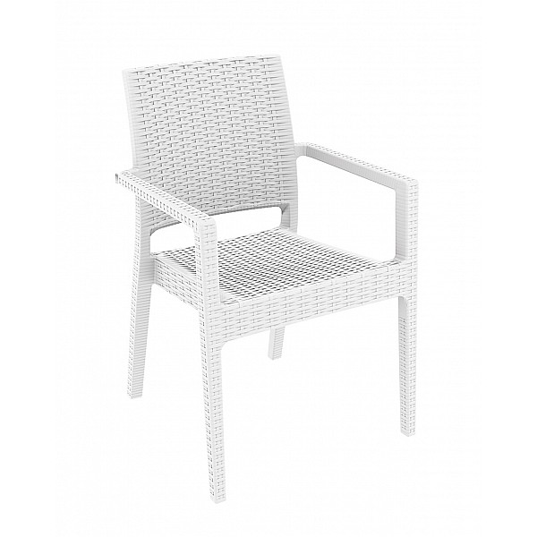 Ibiza/P White Armchair - Πολυπροπυλένιο - 59x58x87 cm