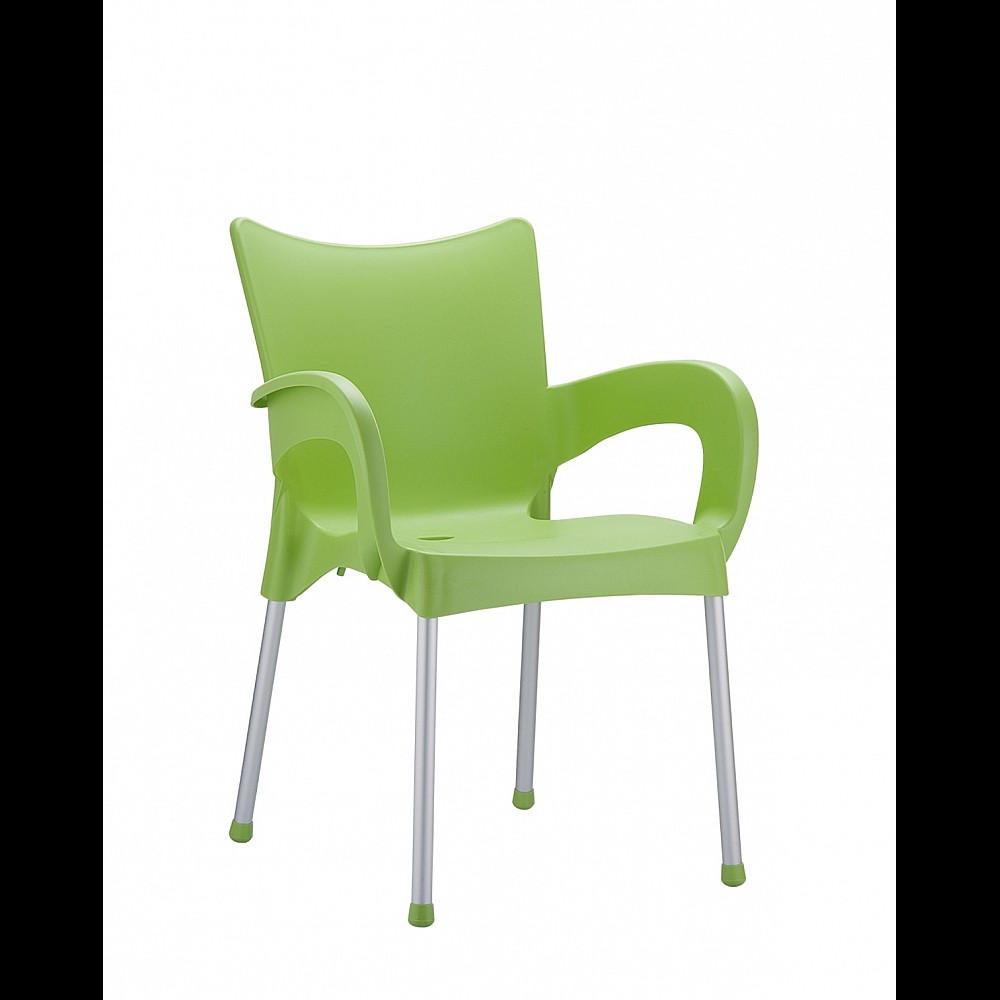 Romeo/P Armchair Light Green - Αλουμίνιο - 44x58x83 cm