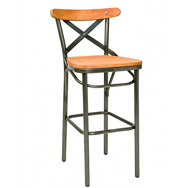 Barstool Antique/S-MW - Μέταλλο - 51x45x111 cm